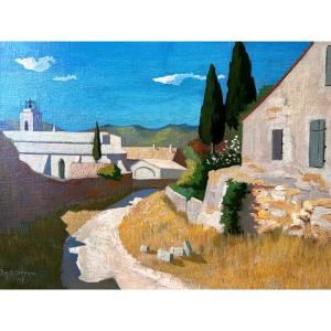 Maurice Stoppani (1921-2014) Lyon Vue de l'arrière de la Chartreuse de Villeneuve-les-Avignon, 