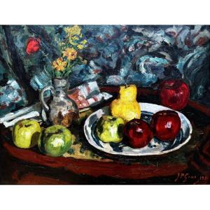 Jean-Pierre Gras (1879-1964) Provence Avignon Félibre Nature morte aux fleurs, 1931