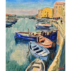 René Seyssaud (1867–1952) Provence, Marseille, Saint-chamas, Boats In Martigues