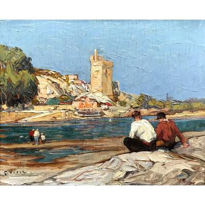 Gustave Vidal (1895-1966) -avignon-provence-tour Philippe Le Bel