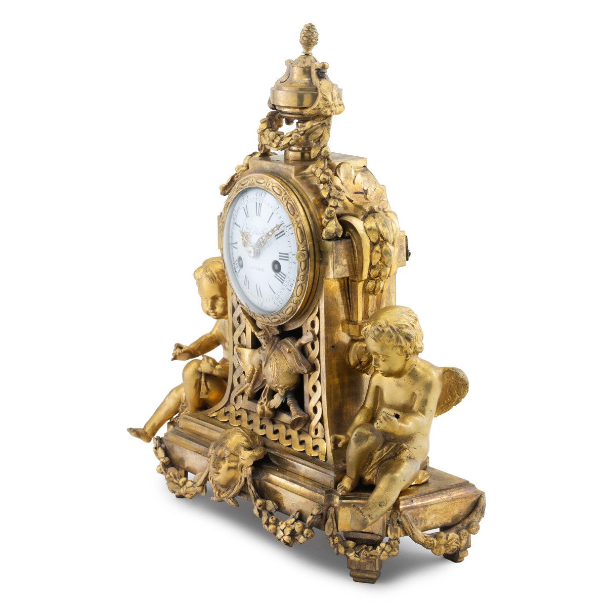 Pendule Française Louis XVI Signée G.me Gille Fils à Paris-photo-4