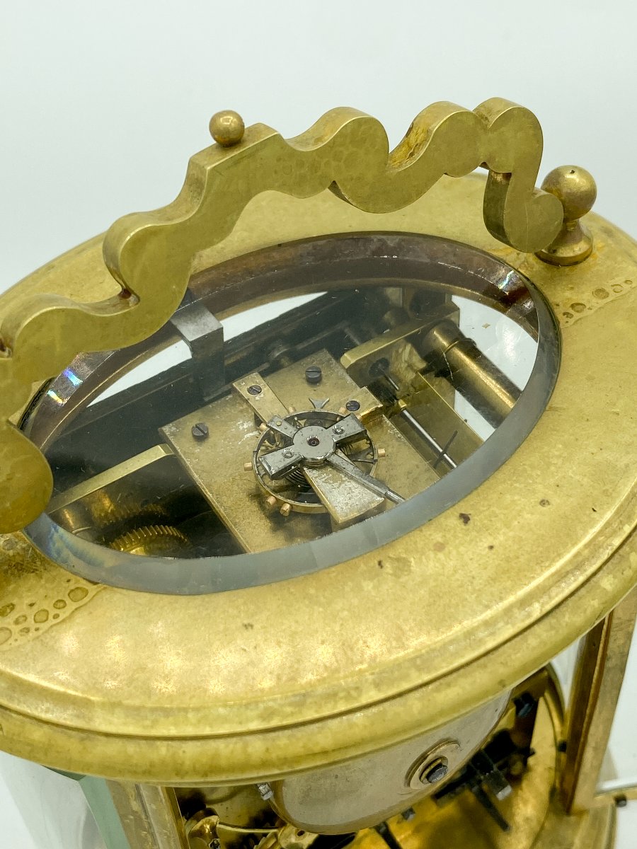 Rare Oval Carriage Clock With Calendars, Petite & Grande Sonnerie And Alarm, 19th Century-photo-2
