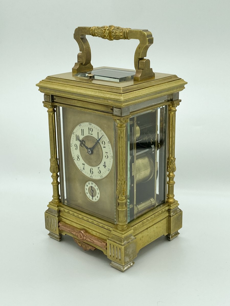 Rare cappuccine avec Petite & Grande Sonnerie et alarme, XIXe siècle-photo-3