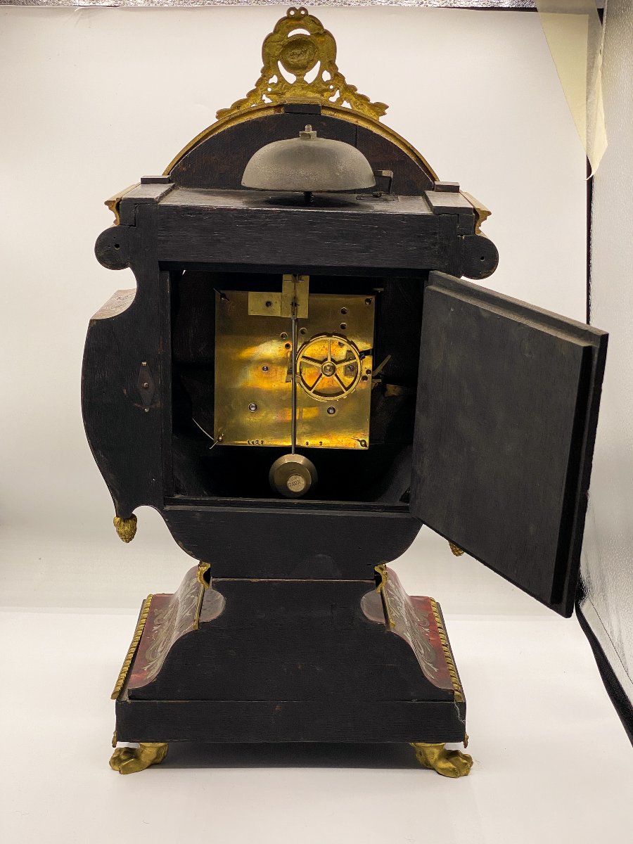 French “tête De Poupée” Clock In Louis XIV Style, Napoleon III Period-photo-2