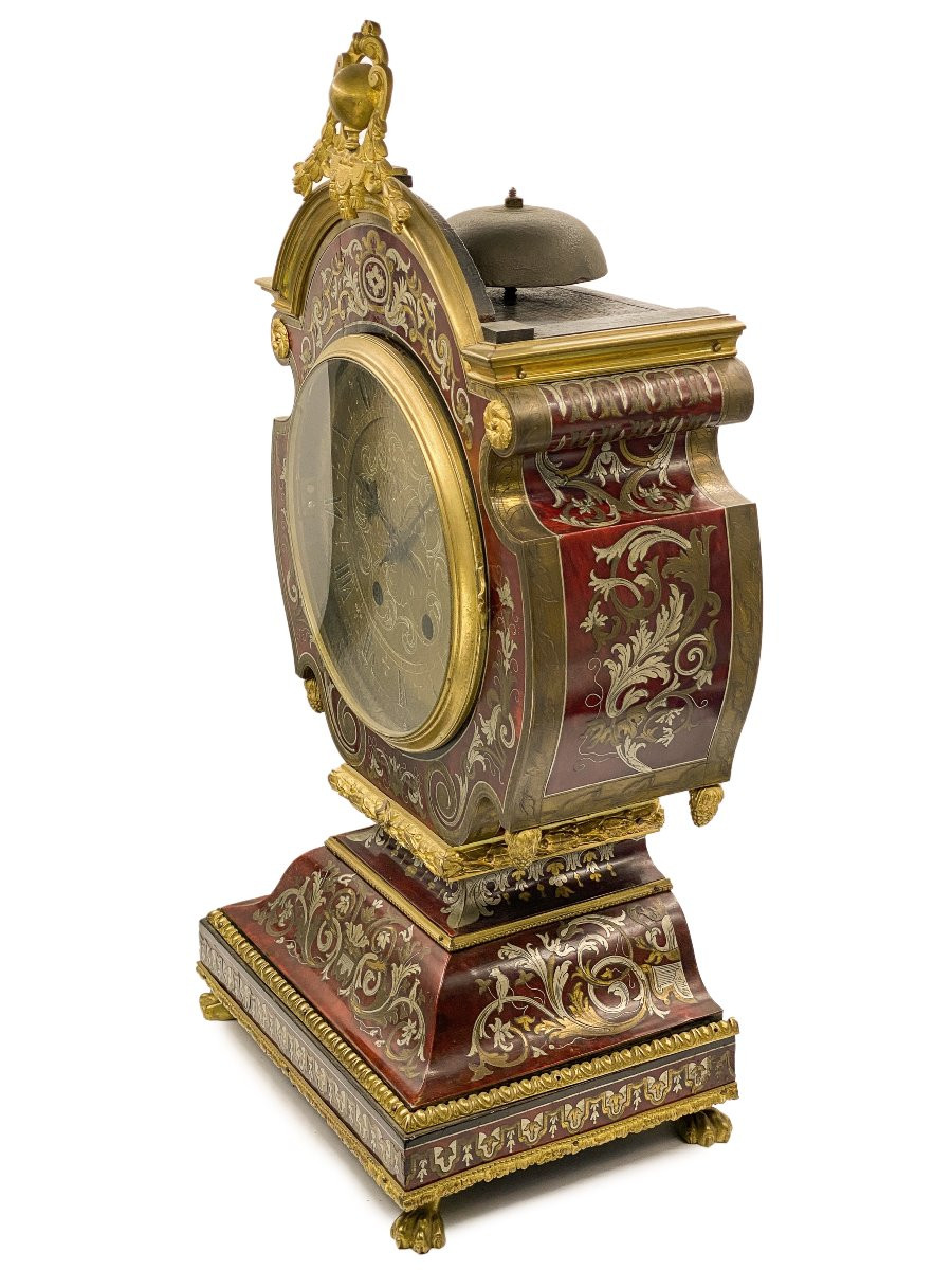 French “tête De Poupée” Clock In Louis XIV Style, Napoleon III Period-photo-4