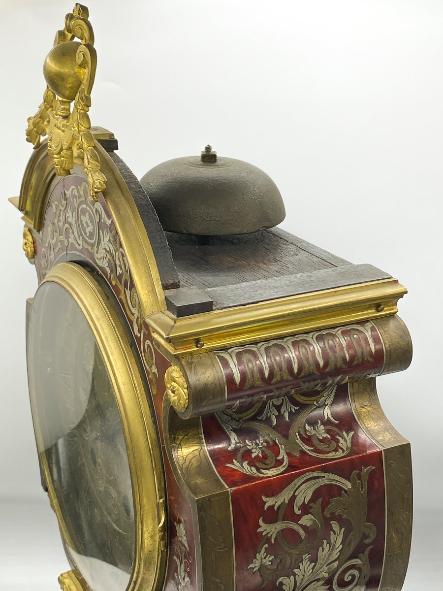 French “tête De Poupée” Clock In Louis XIV Style, Napoleon III Period-photo-2