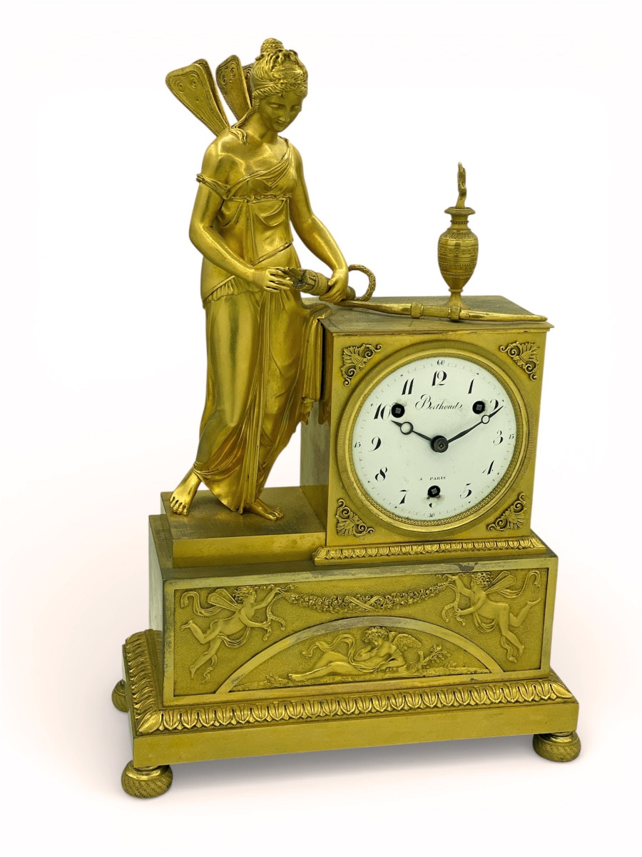 French Mantel Clock Ormolu Signed Berthoud Quarter Strike Untested As-is Repair