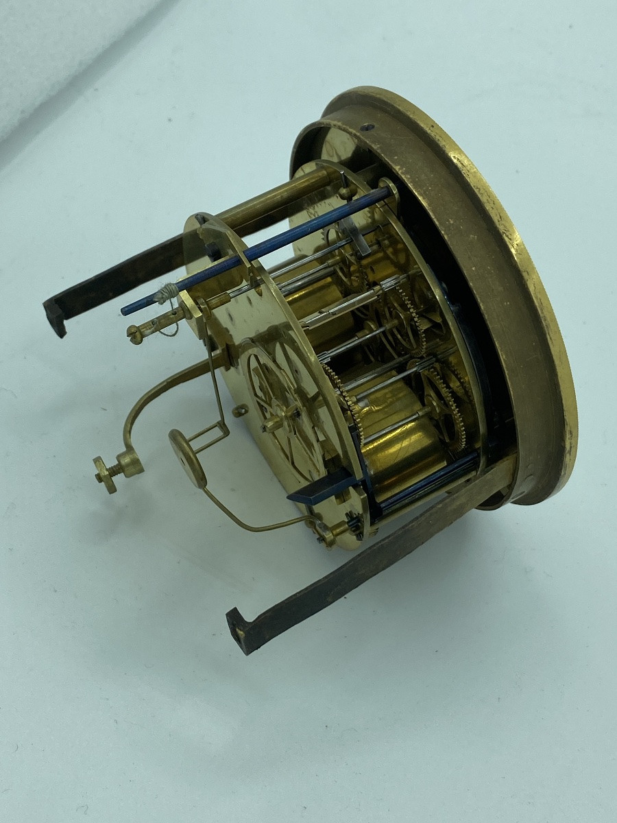 Pendule de cheminée française en bronze doré signée Lepine, vendue en l’état pour réparation-photo-6