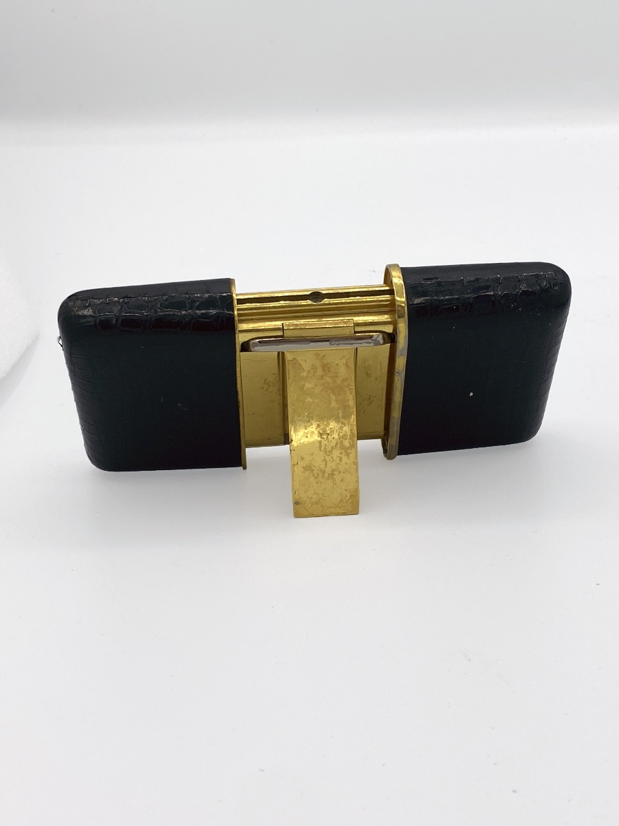 Réveil de voyage Movado « Giant » Ermeto Pullman 8 jours AS 895, révisé et fonctionnel-photo-3