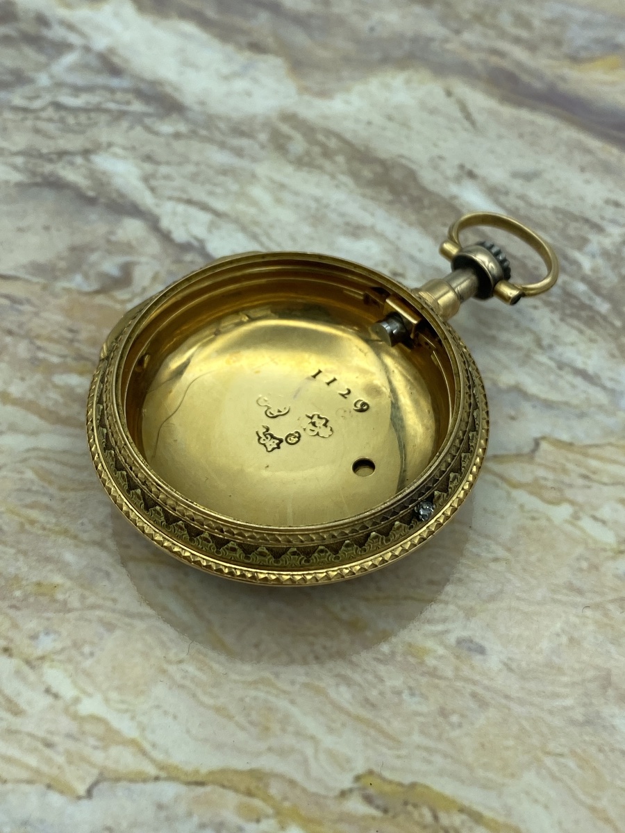 Gold And Enamel Case For A Repeating Pocket Watch, Louis XVI Period, Circa 1760-photo-4