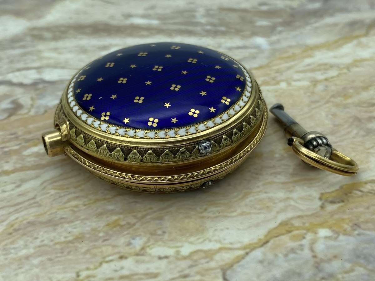 Gold And Enamel Case For A Repeating Pocket Watch, Louis XVI Period, Circa 1760-photo-3