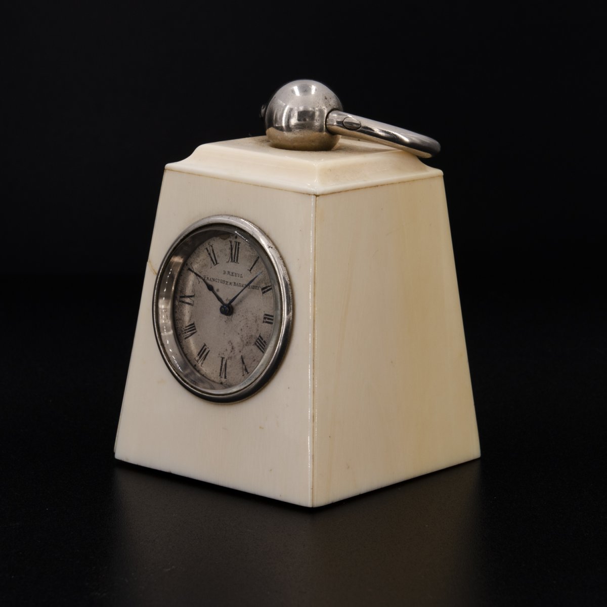 Small Ivory Carriage Clock With Box-photo-3