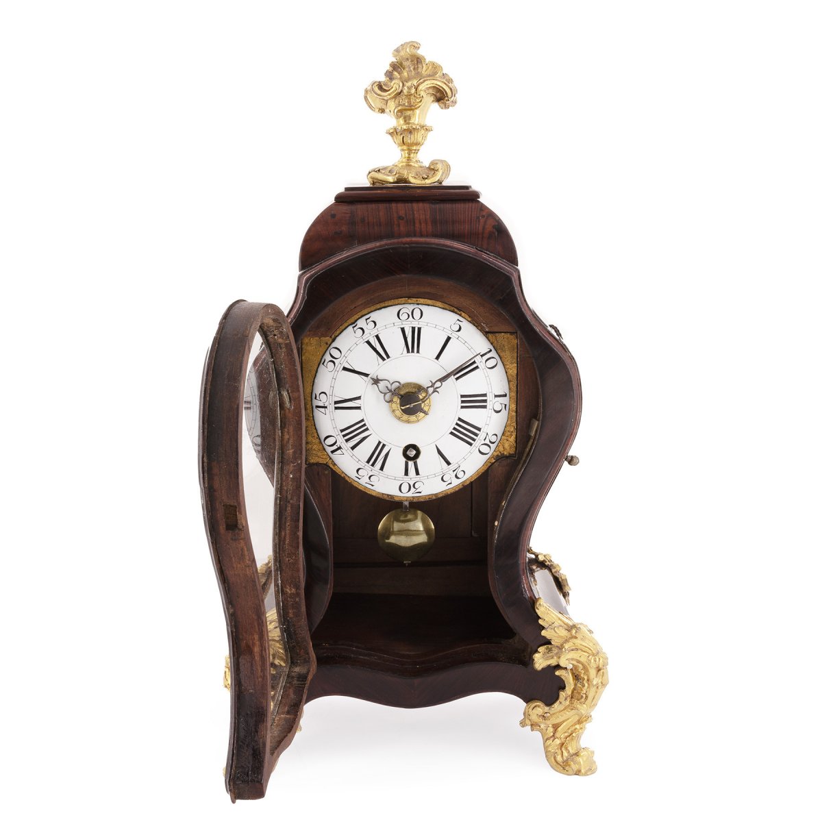 Small Swiss Clock Signed J.robert, Chime At Quarter And Hours On Request-photo-2