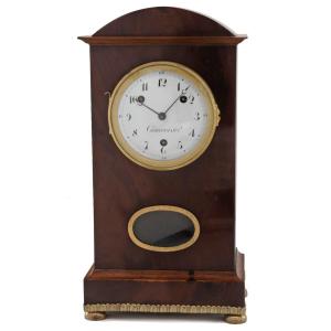 Swiss Clock Signed Courvoisier With Hour And Quarter Chime And Music Box