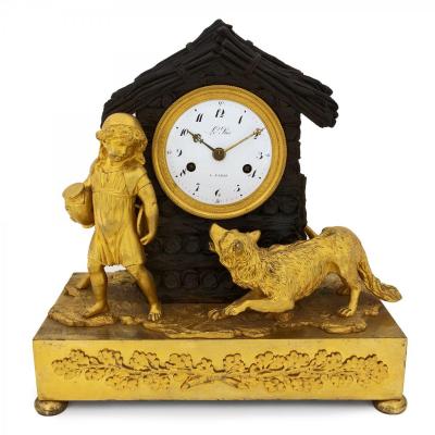 French Empire Clock "little Red Riding Hood", Le Roi