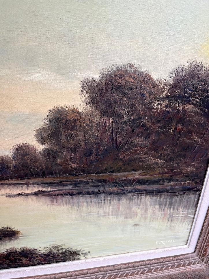 Grande Huile Sur Toile Edouard Ravel ( 1847-1920 )-photo-2