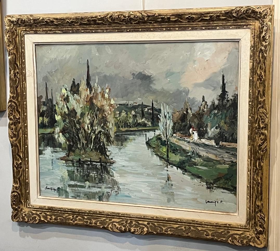 Oil On Cardboard (champigny Sur Marne) Lp Robert Lavoine