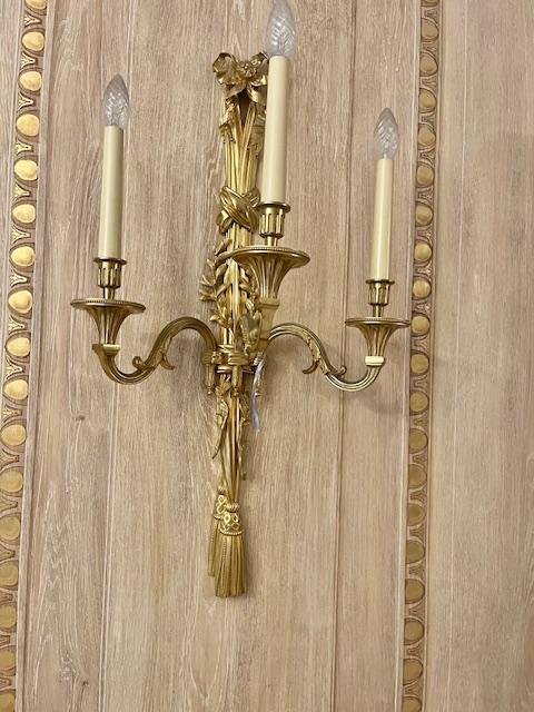 appliques en bronze style louis XVI Lucien Gau-photo-3
