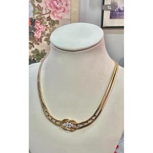 Gold And Diamond Necklace