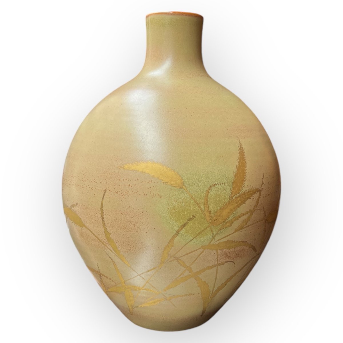 Japan, Japanese Porcelain Vase By Haruo Inoue 1910 - 1975 Kyo-yaki-photo-2