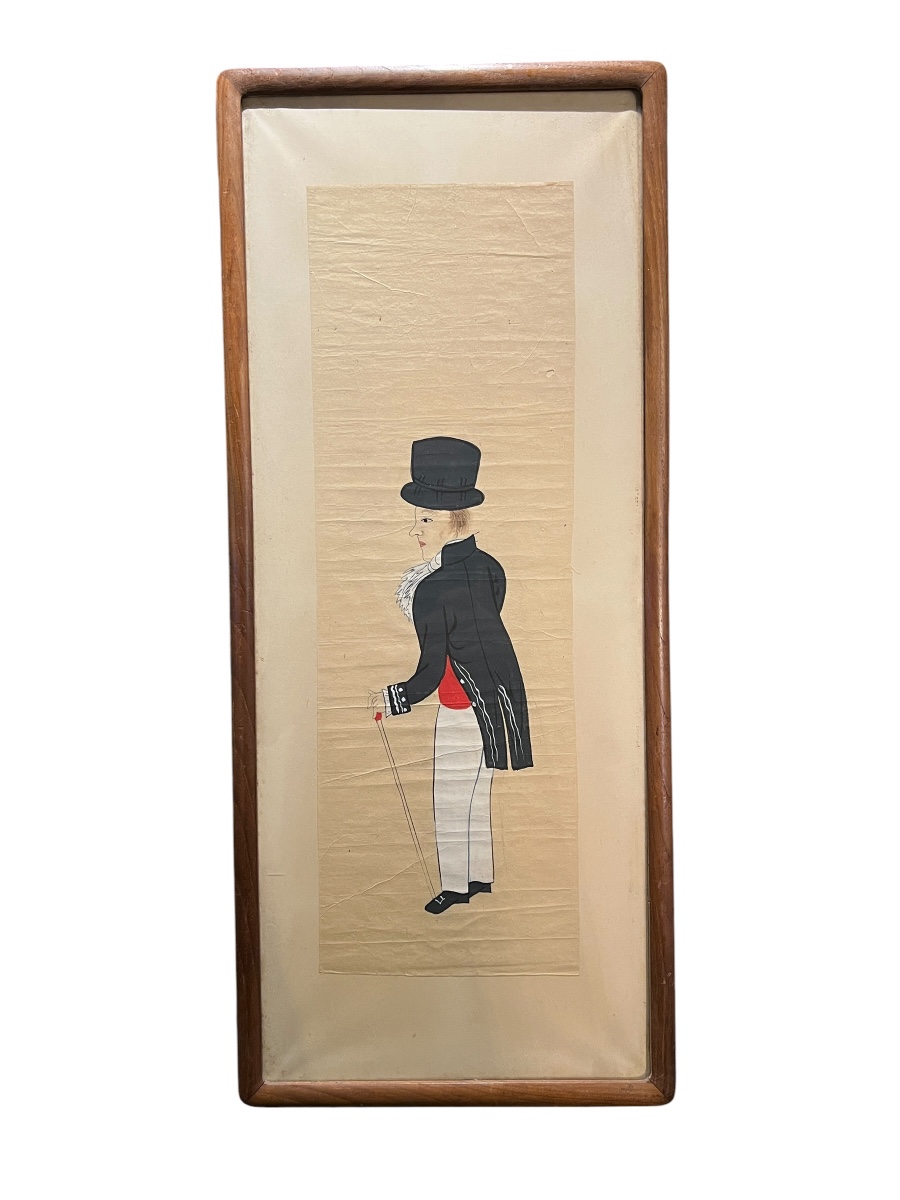 Japon, Peinture  représentant un étranger, fin de l’époque Edo – début de l’époque Meiji