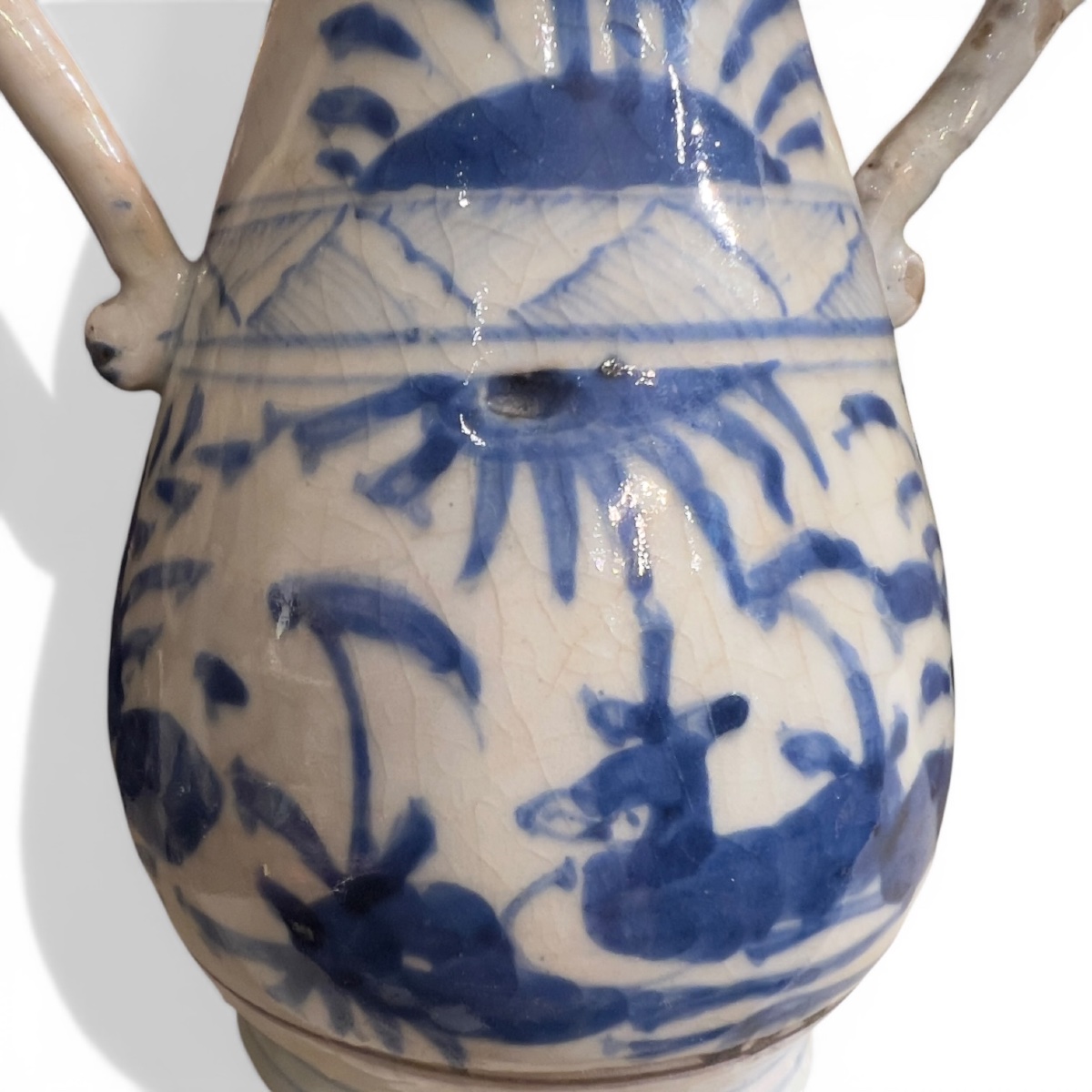 China, Ming Period, Blue-white Porcelain Vase Circa 1600-photo-1