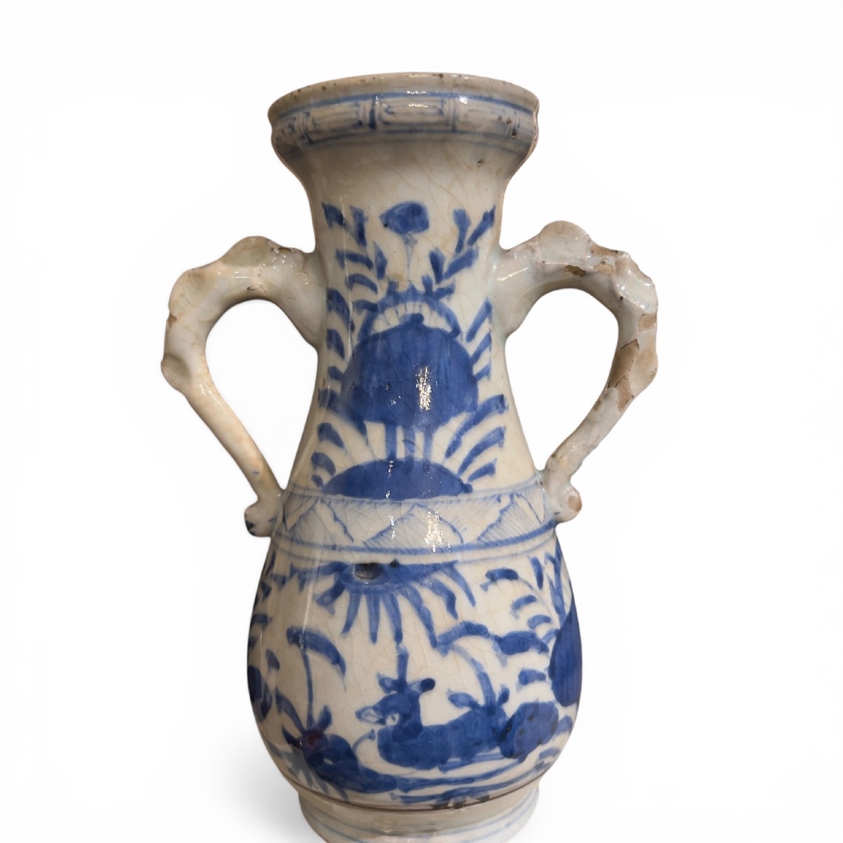 China, Ming Period, Blue-white Porcelain Vase Circa 1600-photo-7