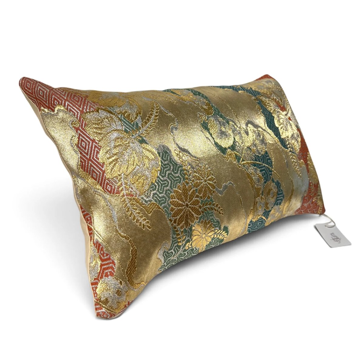 Japon, Coussin exclusif Sinapango Interiors en tissage Nishijin vintage.-photo-2