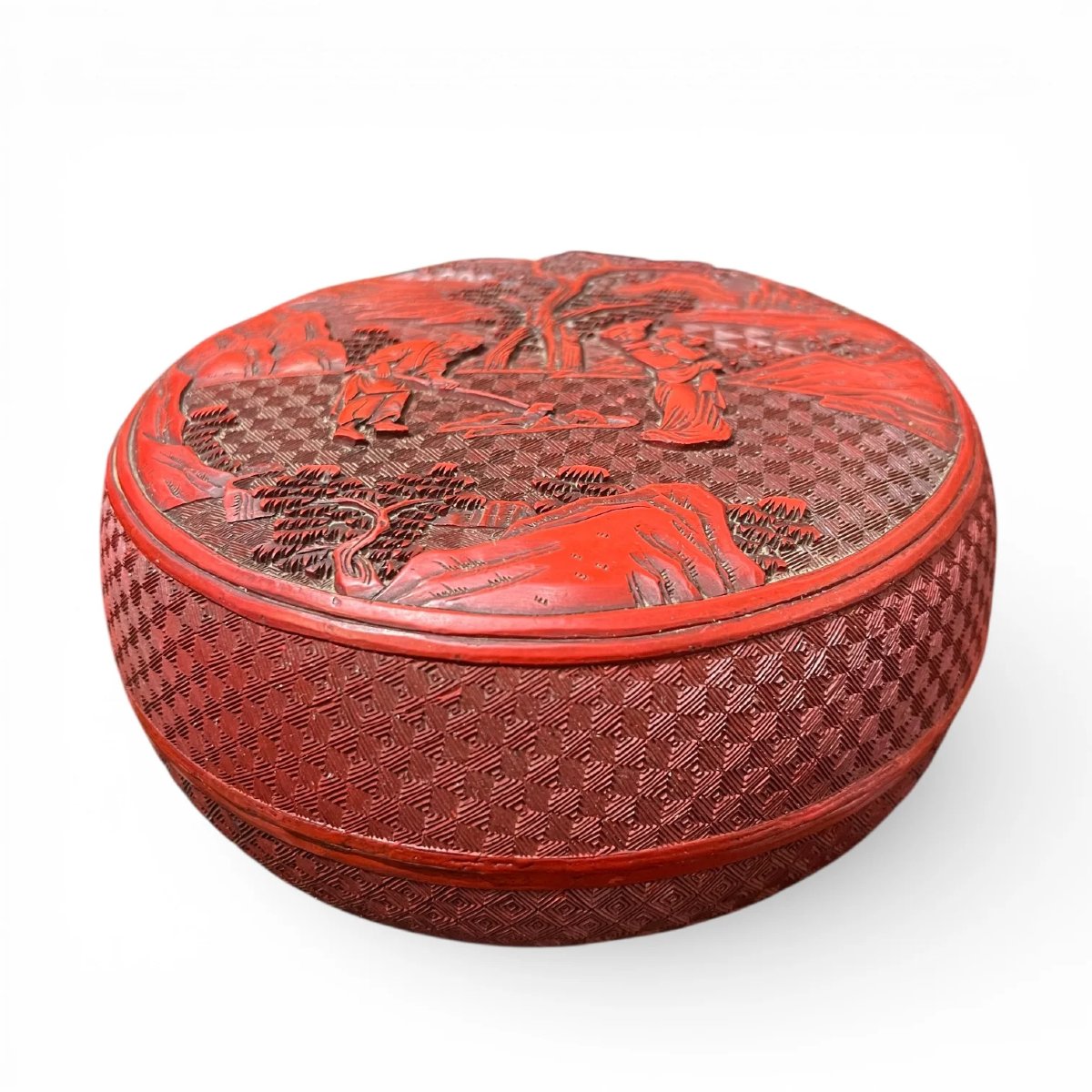 Red  Cinnabar Lacquer Box,  China, 19th Century, Qing Dynasty-photo-5
