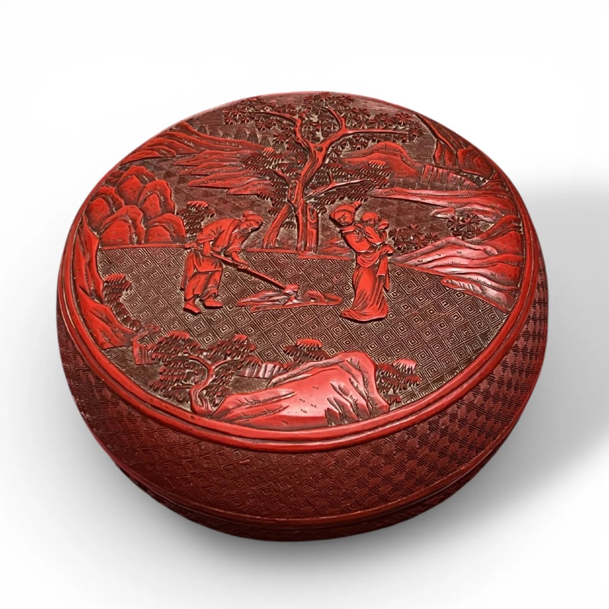 Red  Cinnabar Lacquer Box,  China, 19th Century, Qing Dynasty-photo-7