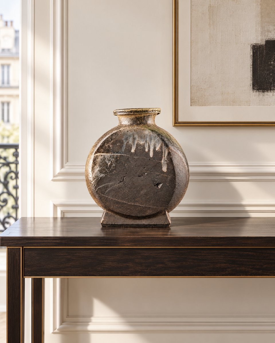 Japan - Mikio Osako, 1940–1995   —   Tokoname Stoneware Vase, Circa 1975-photo-3