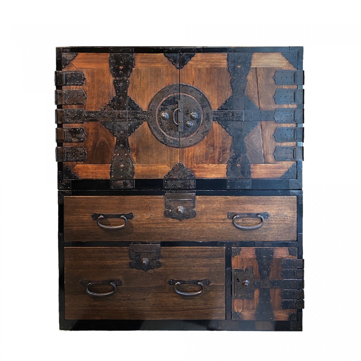Japon,  Kannon Biraki Tansu, Commode Japonaise , Vers 1850.-photo-2