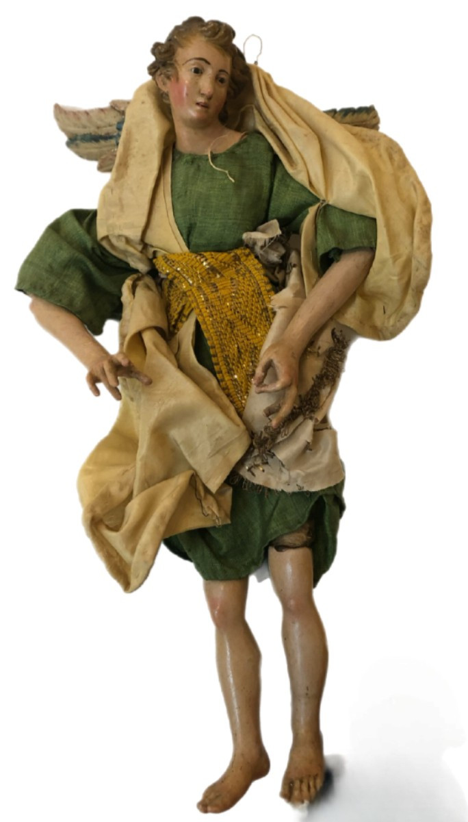 Ange en bois du XVIIIe siècle Naples 