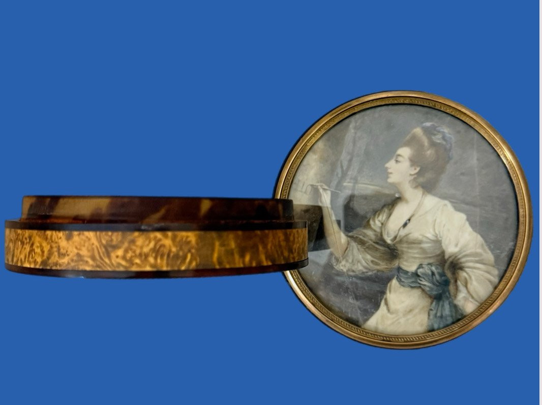 19th-century Snuffbox With Inscription On The Lid.-photo-2