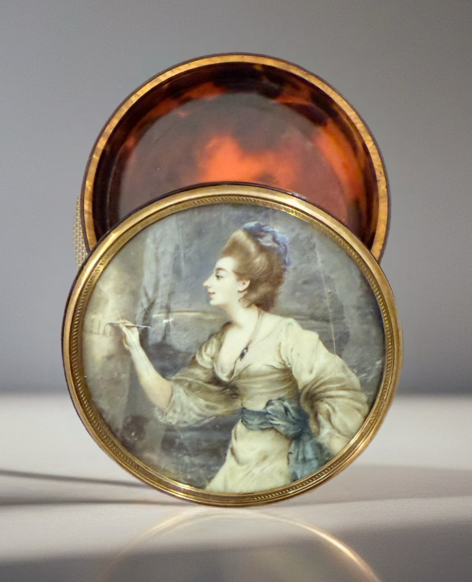 19th-century Snuffbox With Inscription On The Lid.