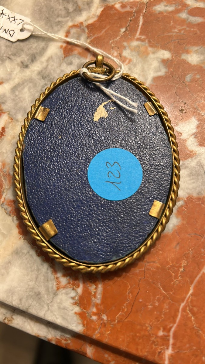 19th Century Miniature On Ivory.-photo-2