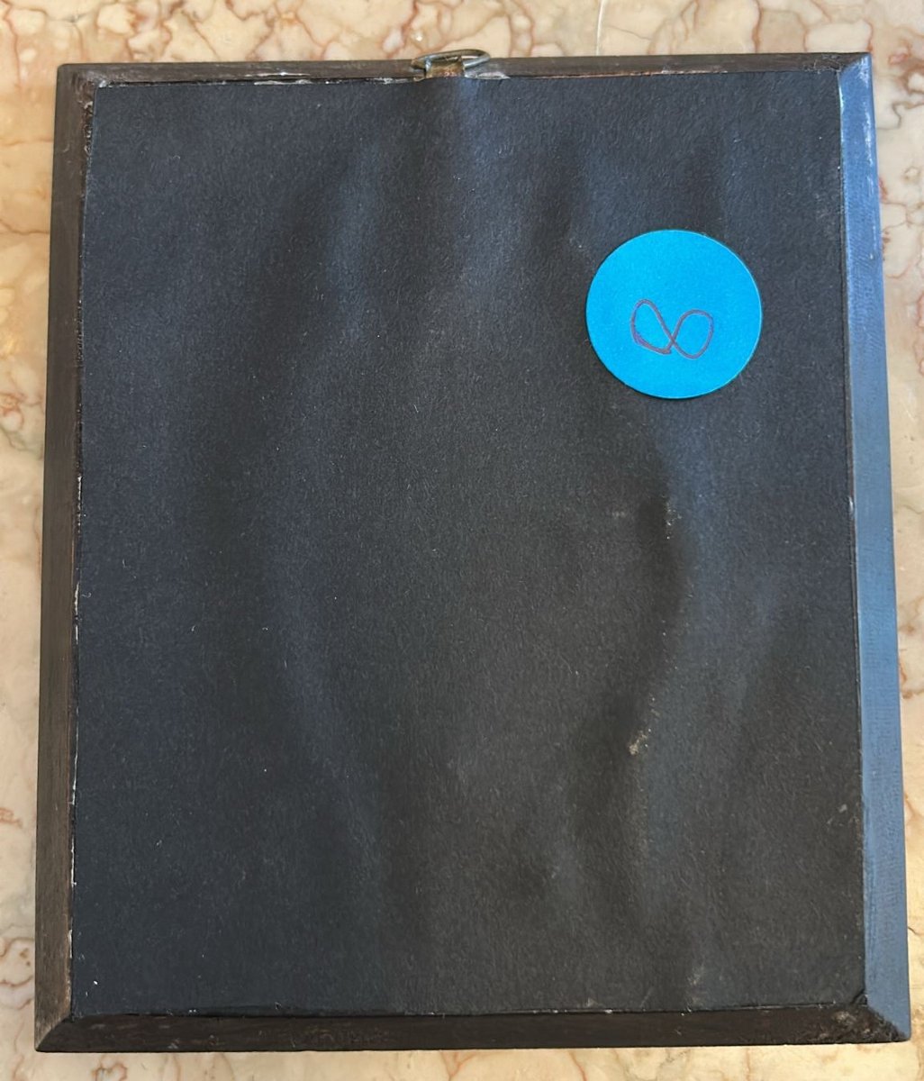 18th Century Miniature, Portrait On Ivory, Woman With Folded Arms.-photo-2