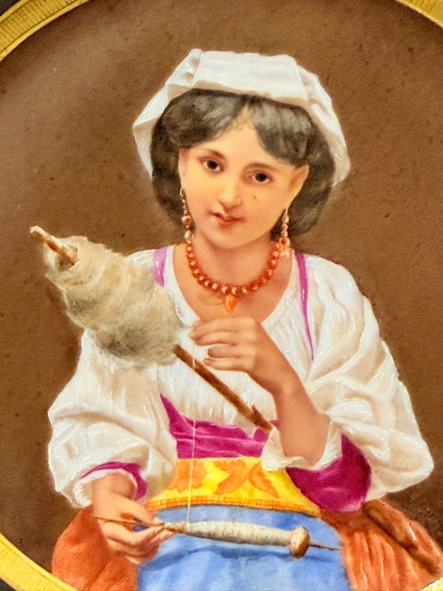 An Antique Neapolitan Plate From The 19th Century.-photo-2