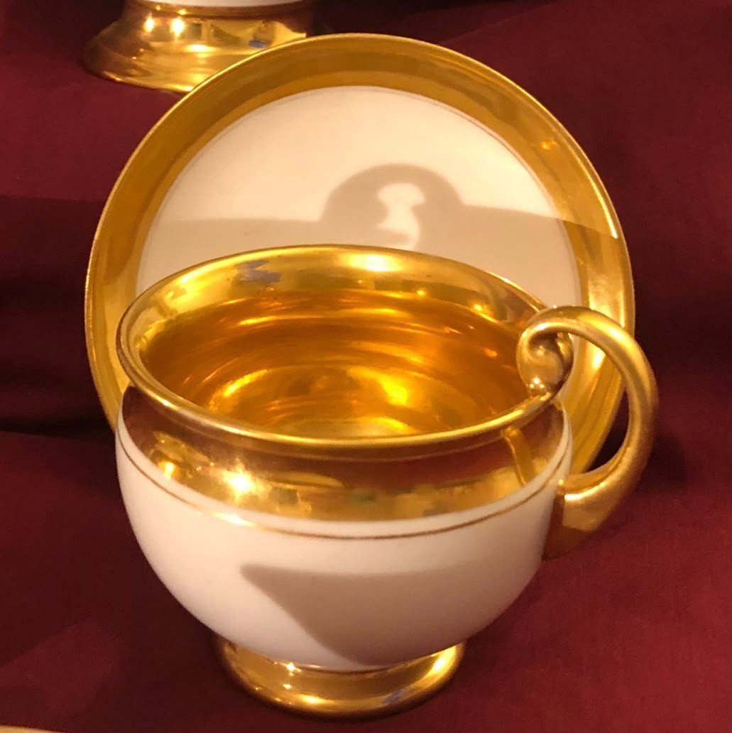 White And Gold Porcelain Travel Set – Empire Period, France, Circa 1805–1815.-photo-2