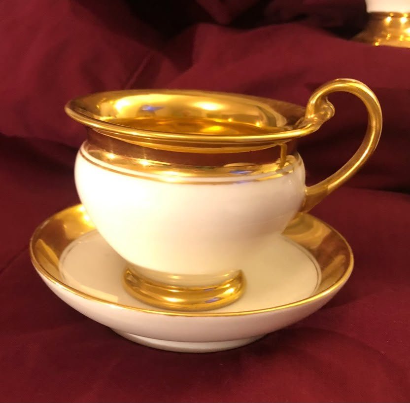 White And Gold Porcelain Travel Set – Empire Period, France, Circa 1805–1815.-photo-3