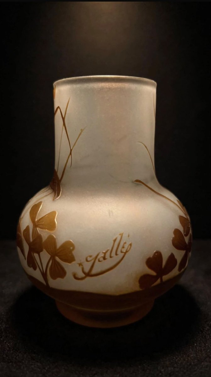 Gallé Vase "with The Star" (motifs: Oxalis Clover And Orchid), 1904–1906. -photo-3