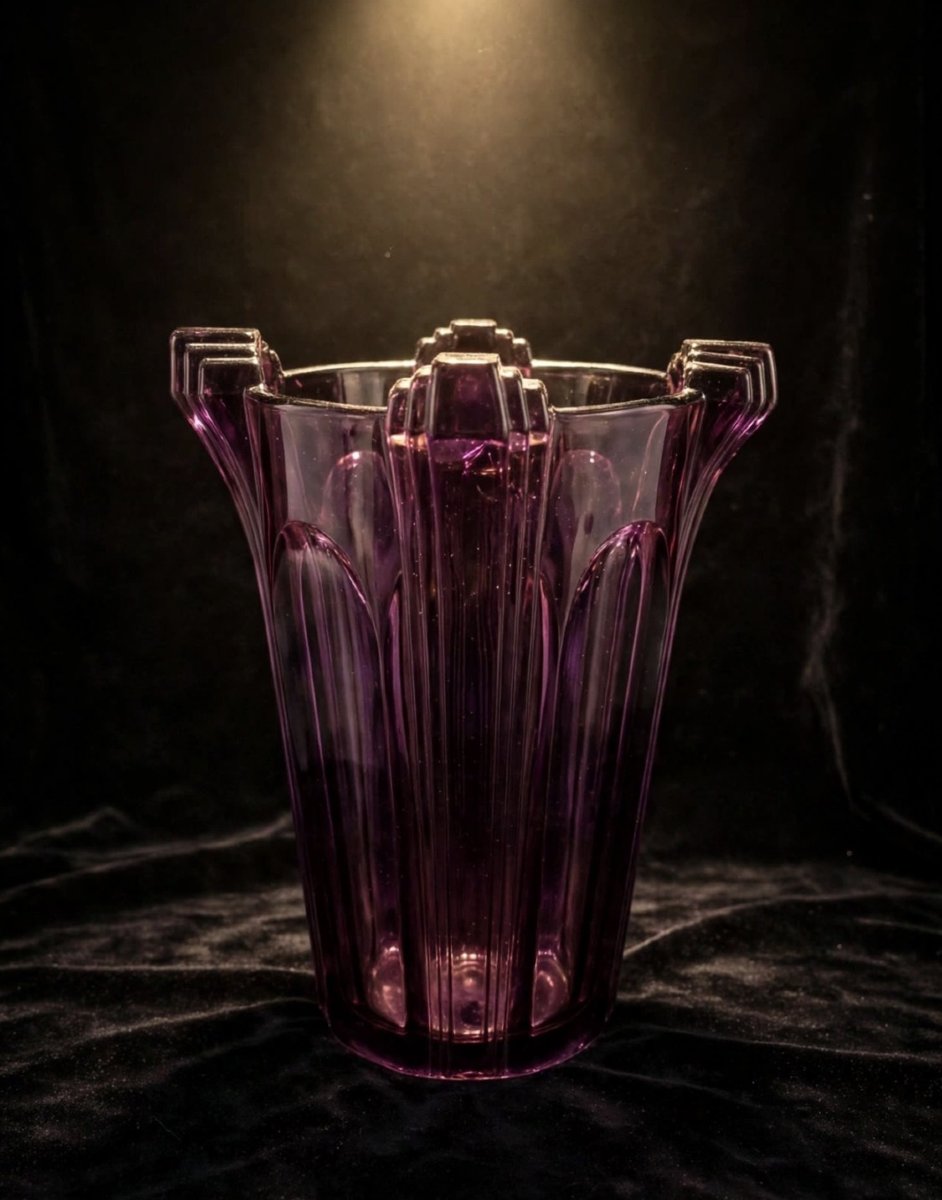Art Deco Crystal Vase.