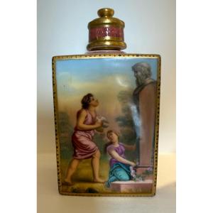 Boîte à thé en porcelaine et émail de Vienne