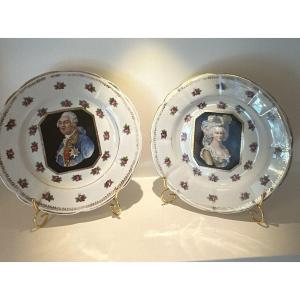 A Pair Of Porcelain Plates, Imperial Crown Manufacture