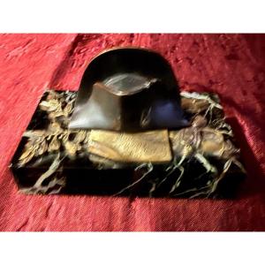 Bronze And Marble Inkwell, Napoleon XVIII (1814-1824)