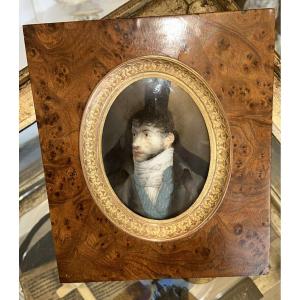 A Beautiful Early 19th-century Miniature Portrait Of A Man.