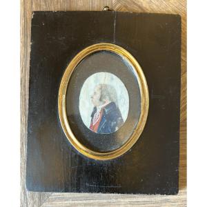 Portrait miniature du XVIIIe siècle de Pierre Gaspard Chaumette, peint sur ivoire.