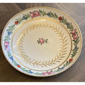 A Concave Porcelain Plate From The Locré Manufacture (1772-1824).