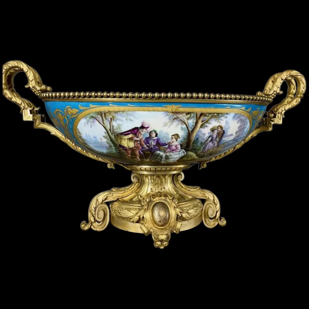 19th Century French Louis XVI Sevres Porcelain Jardiniere-photo-8