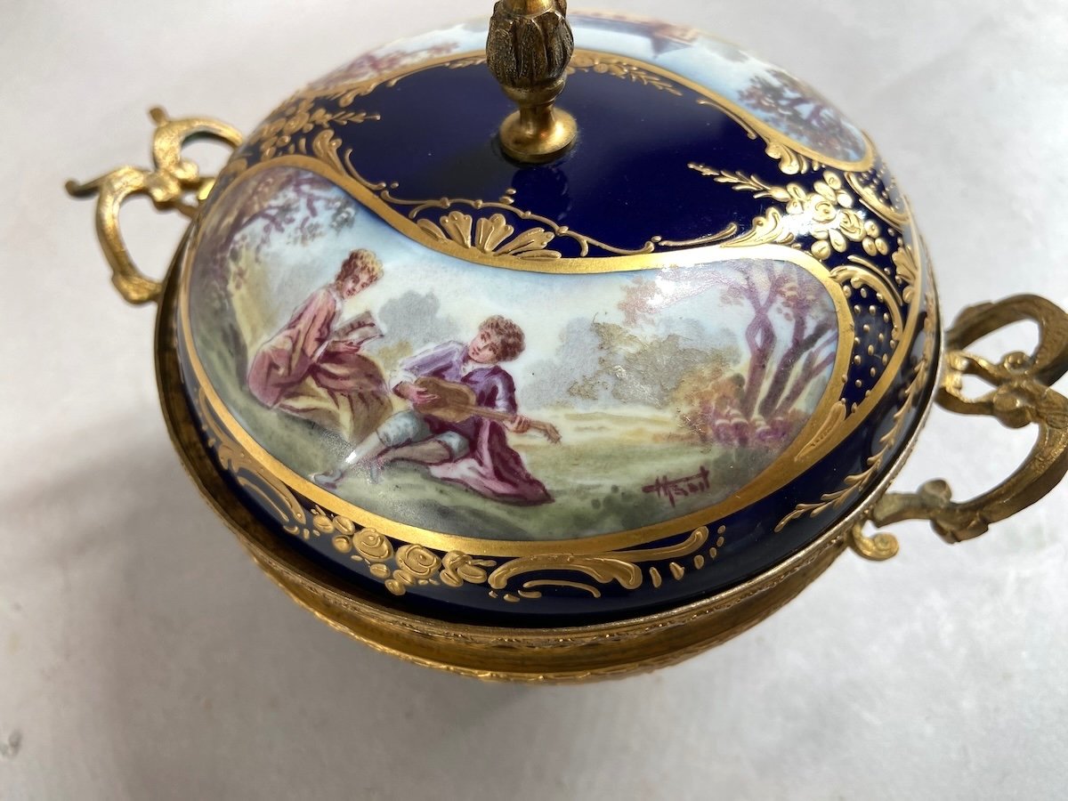 20th Century French Sevres Style Porcelain Cup-photo-5